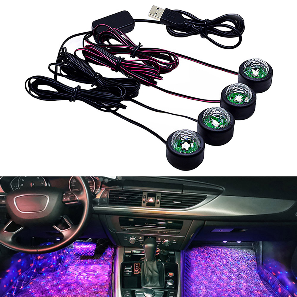 Miniatura 4 de Luz led set x4 carro multicolor FK23C-16